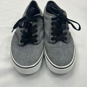 Vans Atwood Low Top Sneakers Mens 10 Gray Textile Canvas Skateboard Skate Shoes